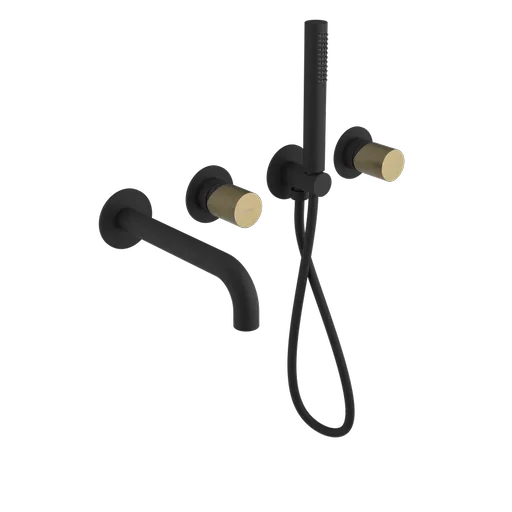 SAPHO - ULTRATAP podomietková umývadlová batéria, čierná mat/zlato mat UT093TBG