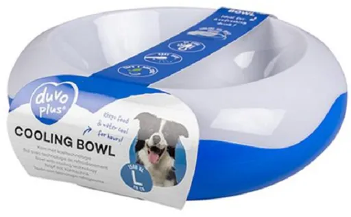 DUVO+ chladiaca miska pre psy, bielo/modrá, L - 29cm