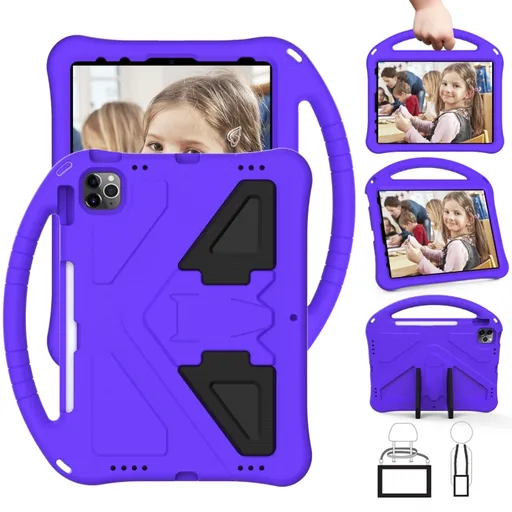KIDDO Detský obal pre Apple iPad Pro 11 2024 / M5 2025 fialový