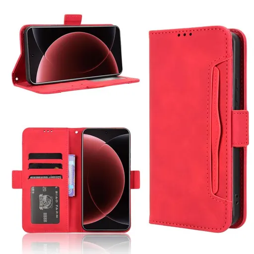 SLOT Peňaženkový obal pre Xiaomi 15 Ultra červený