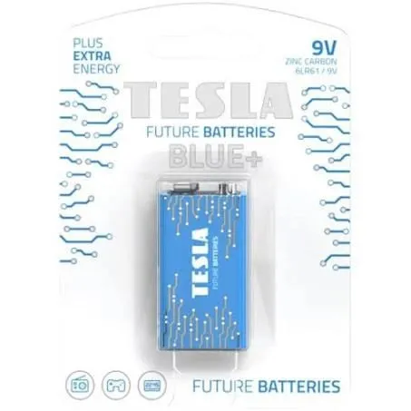TESLA BATTERIES 9V BLUE+ (6F22 / BLISTER FOIL 1 PC)