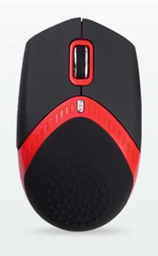 AMEI AM-M101R/Ergonomická/Optická/1 600 DPI/Drôtová USB/Čierna-červená
