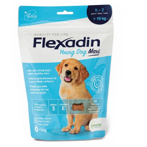 FLEXADIN Young Dog Maxi 60 žuvacích tabliet