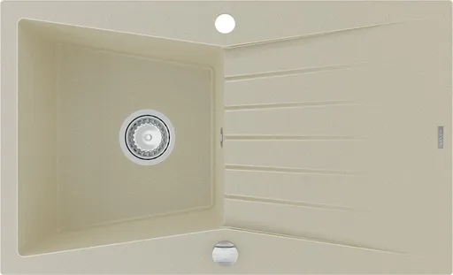 MEXEN MEXEN - Cesar granitový drez 1 s odkvapkávačom 775x470 mm, béžová 6514771010-69