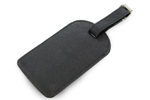 Čierna kožená visačka na batožinu 619-5405-60