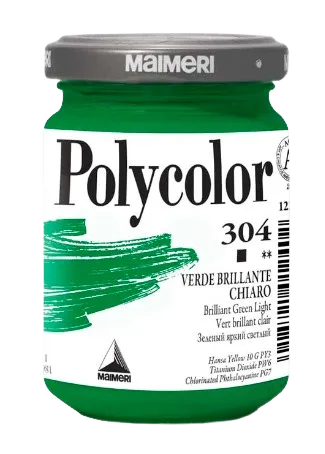 MAIMERI POLYCOLOR - Jemné vinylové farby 304 - brilliant green light, 140 ml
