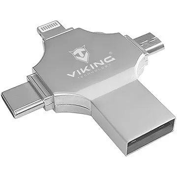 Viking USB flash disk 16 GB 4 v 1 strieborná (VUF16GBS)