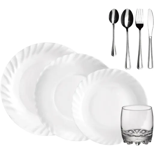 Bormioli Rocco 48-dielna jedálenská súprava s príbormi Prima