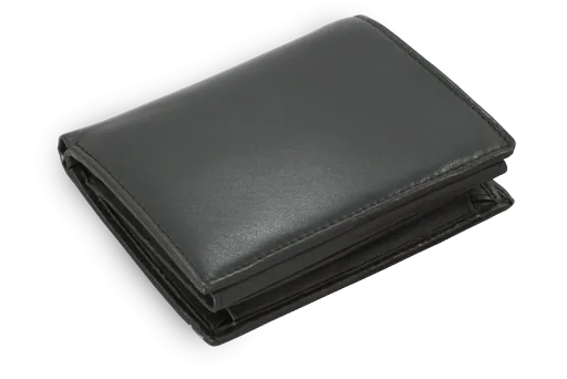 Čierna pánska kožená peňaženka so zaistením dokladov 514-5424-60
