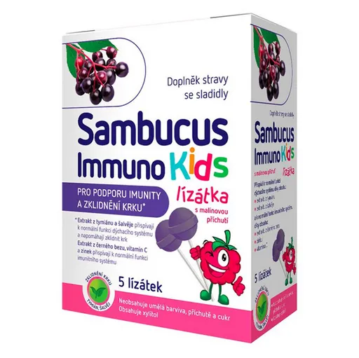 SAMBUCUS IMMUNO Kids lízanky 5 kusov