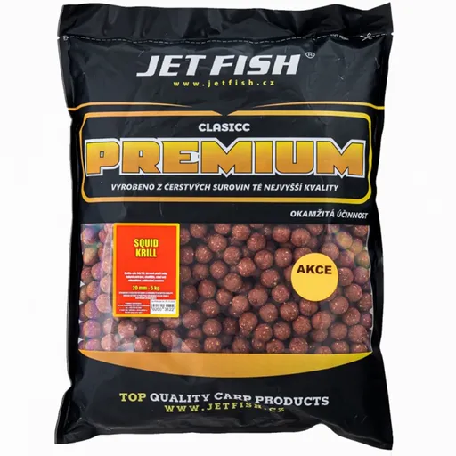 Jet fish boilie premium clasicc 5 kg 20 mm - squid / krill