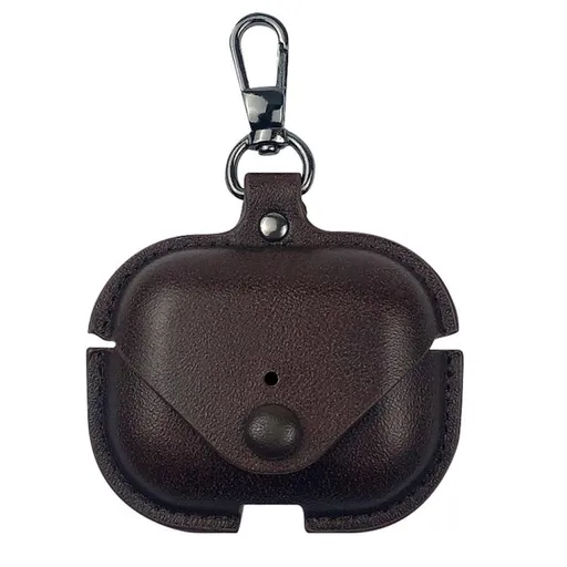 LEATHER POCKET Puzdro pre slúchadlá AirPods Pro 3 tmavohnedé