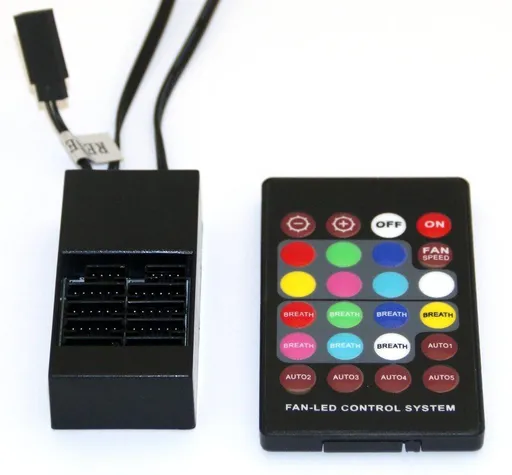 EUROCASE controller + diaľkový ovládač pre RGB ventilátor