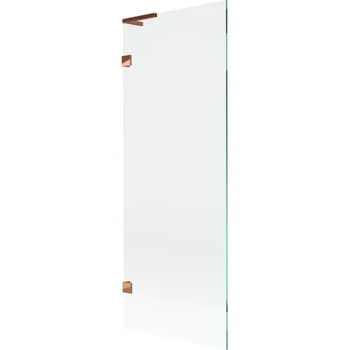 MEXEN/S - Lunar L vaňová zástena FIX 70 x 150, transparent, ružové zlato 897L-070-000-60-00