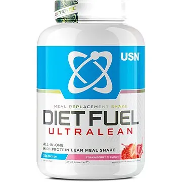 USN Diet Fuel Ultralean, 1 000 g, jahoda (6009644650347) + ZDARMA Shaker USN