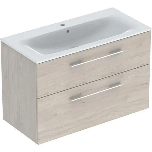 Geberit Selnova kúpeľňová skrinka s umývadlom 100x50,2x65,2 cm v prevedení svetlý orech hickory 501.247.00.1
