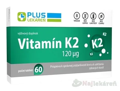Vulm Plus Lekáreň Vitamín K2 120 μg 60 tabliet