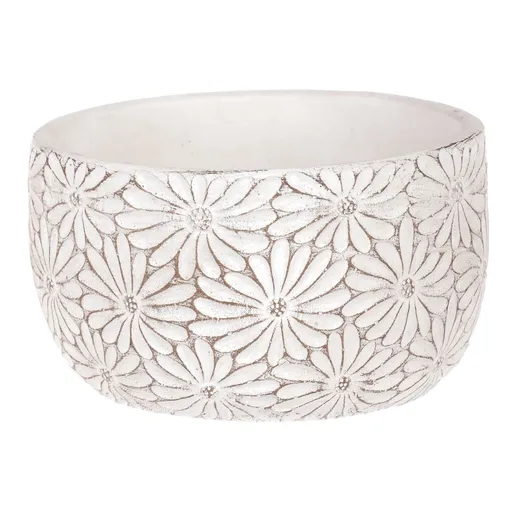 Betónový obal na kvetináč s kvetmi, 17 x 17 x 9 cm