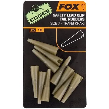 FOX Edges Lead Clip Tail Rubbers Veľkosť 7 Trans Khaki 10 ks (5055350240991)