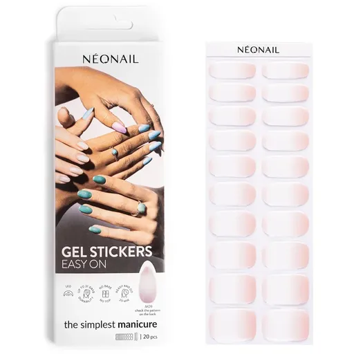 NEONAIL Easy On Gel Stickers nálepky na nechty s použitím UV/LED lampy odtieň M09 20 ks