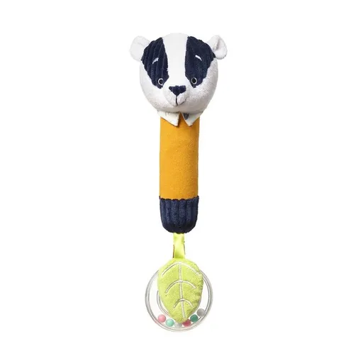 BABYONO Hračka pískacia s hrkálkou jazvec Edmund, 3m+