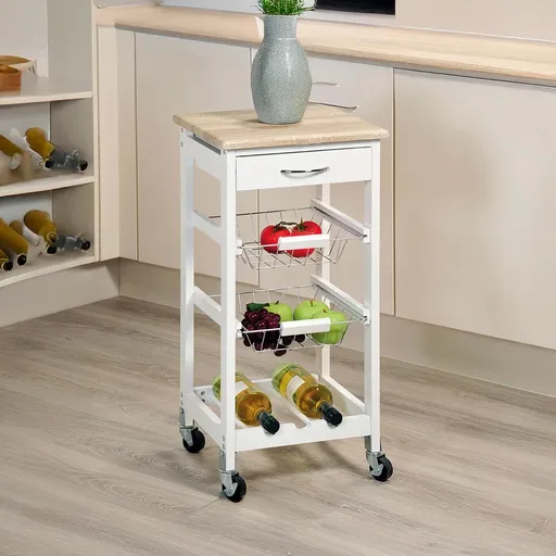 Die moderne Hausfrau Kuchyňský vozík bílý