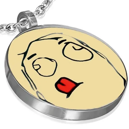 Prívesok z ocele MEME FACE - CONCENTRATED