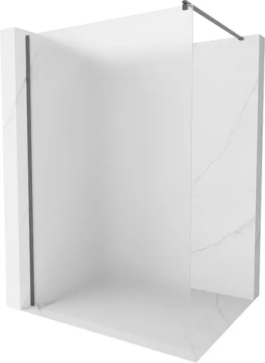 MEXEN/S - Kyoto Sprchová zástena WALK-IN 100 x 200, dekor 8 mm, grafit kartáčovaná 800-100-101-66-30