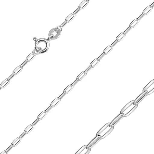 Retiazka zo striebra 925 - ploché oválne očka, 2,2 mm