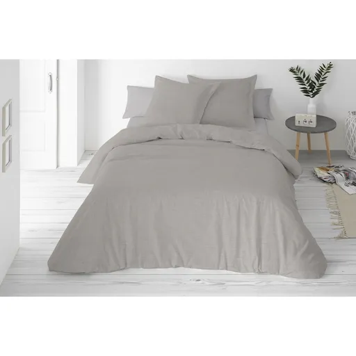 Obliečky zo zmesi bavlny a ľanu sivá, 160 x 200 cm, 2 ks 70 x 80 cm