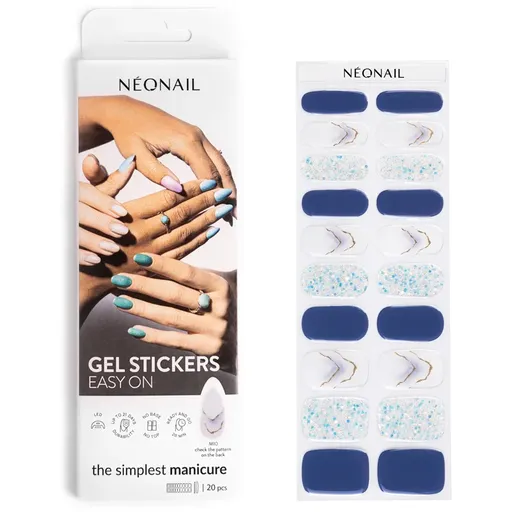 NEONAIL Easy On Gel Stickers nálepky na nechty s použitím UV/LED lampy odtieň M10 20 ks