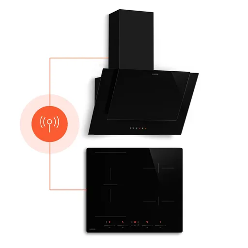 Klarstein HaloSync indukčná varná doska s digestorom | 4 varné zóny | 8400 W | 632 m³/h | 60 cm