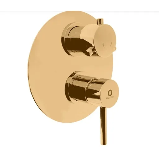 Sprchová a vaňová batéria RAV SLEZÁK Seina vrátane podomietkového telesa kartáčovaná zlatá SE986KZK
