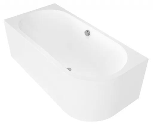 POLYSAN - ASTRA L MONOLITH asymetrická vaňa 160x75x60cm, biela 33611M