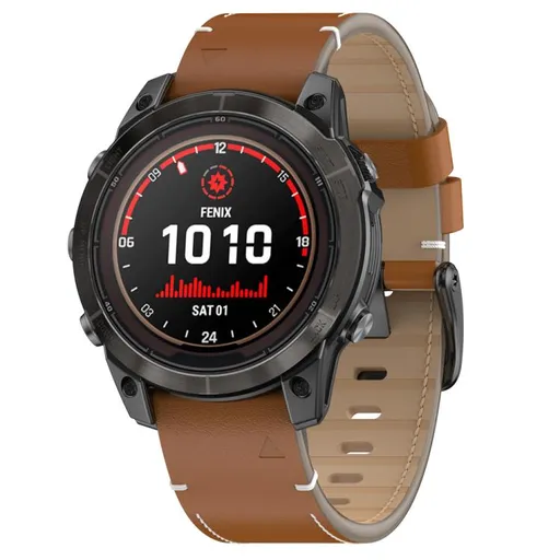 LEATHER Kožený remienok QuickFit pre Garmin - šírka 22mm hnedý