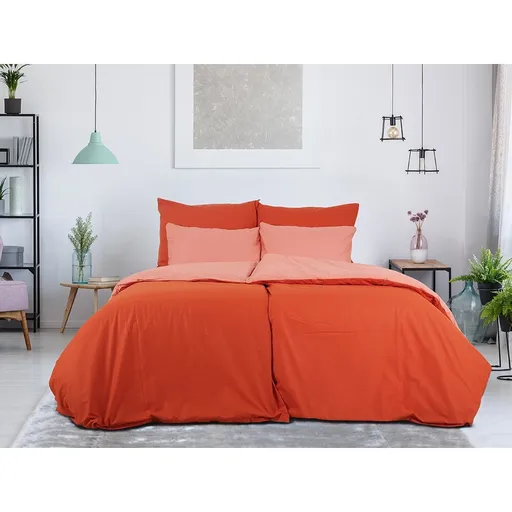 B.E.S. Petrovice Bavlnené obliečky Double face tehlová/hrdzavá