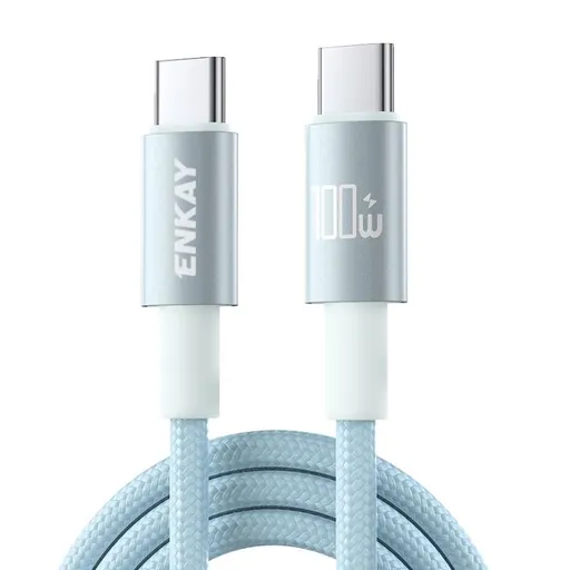 ENKAY PD100 Rýchlonabíjací USB-C kábel 100W 2m modrý