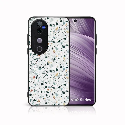 MY ART Ochranný kryt pre Vivo V40 5G GREY TERRAZZO (163)