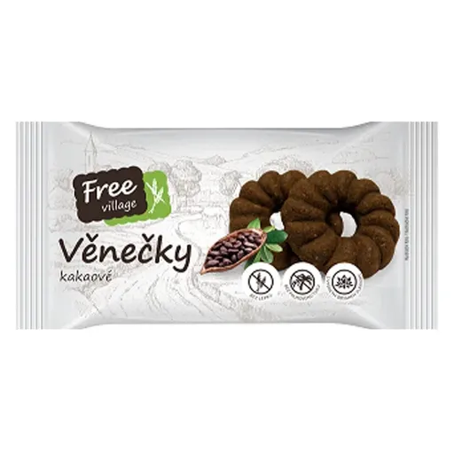 FREEVILLAGE Venčeky kakaové bez lepku 100 g