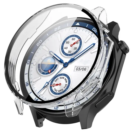 PC FULL COVER Plastový kryt so sklom pre OnePlus Watch 2 priehľadný