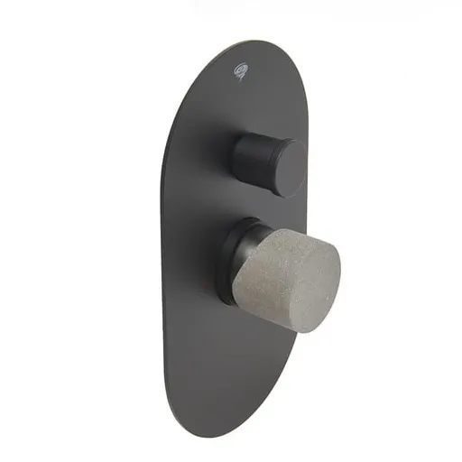 Sprchová a vaňová batéria SAT Fusion vrátane podomietkového telesa páka beton SATBSFU215BC