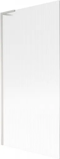 MEXEN/S - Next L vaňová zástena FIX 90 x 150, prúžky, nikel kartáčovaná 895-090-000-03-09-97