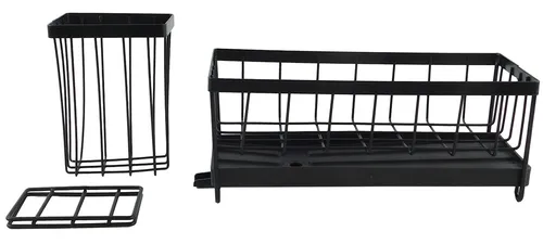 MAKRO - Organizér na saponát a hubku čierny drôt / umelá hmota, 9x16,5x23cm