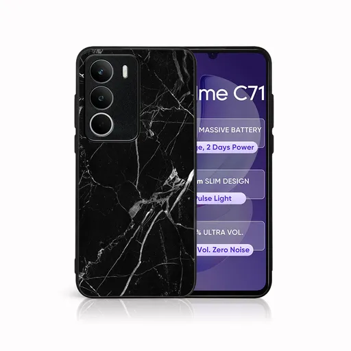 MY ART Ochranný kryt pre Realme C71 BLACK MARBLE (142)