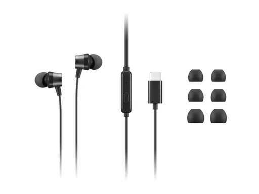 Lenovo slúchadlá USB-C Wired In-Ear Headphones (with control box)
