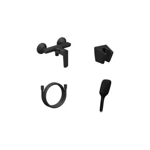 Sprchová batéria Ravak Life so sprchovacím setom 150 mm čierna X07S112