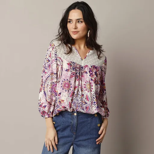 Macramé blúzka s 3/4 rukávmi