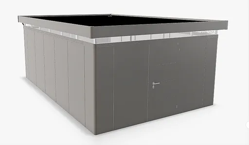 Biohort Záhradný domček BIOHORT Casanova 430 × 630 cm (sivý kremeň metalíza) Orientácia dverí vpravo