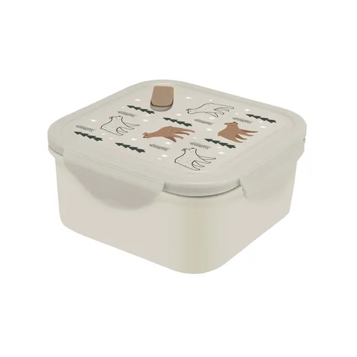 TORO Plastový desiatový box s ventilom KITCHISIMO 1200ml medvedík