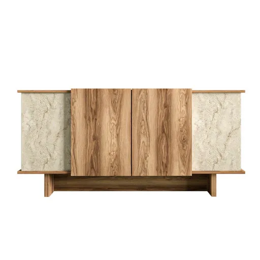 Skrinka Diana Travertine and Walnut